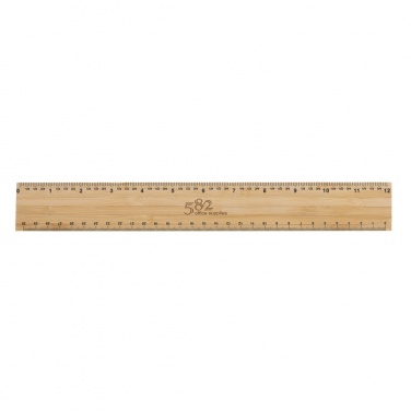 Logotrade liikelahja tuotekuva: Timberson ekstrapaksu 30cm kaksipuolinen bambuviivain